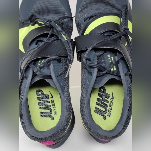 Nike Zoom Rival Mens Size 9.5 Track & Field Jump Spikes Black Volt Red DR2756-00 - Picture 9 of 10